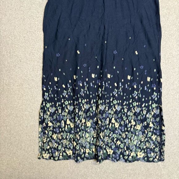 Pure Jill Women's Size Small Navy Blue A Line Tunic Dress Watercolor Bottom - Picture 3 of 12